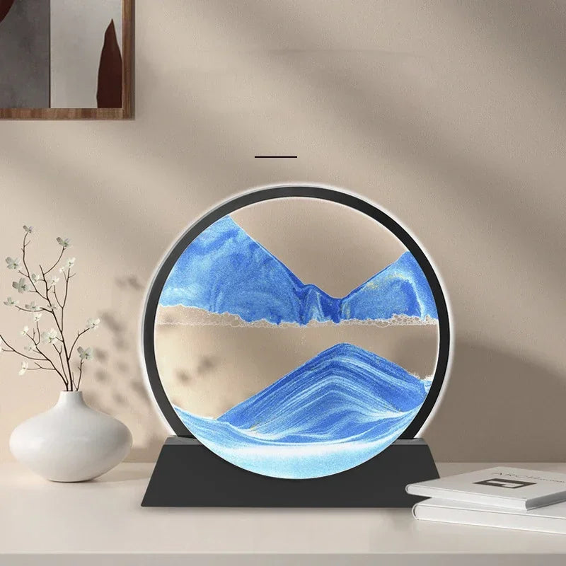 3D Sandscape Hourglass Night Light Bedside Lamps